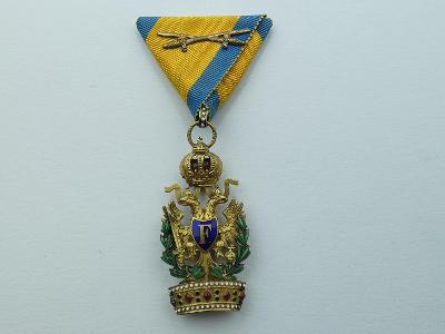 R-U vyznamenání - Řád Železné koruny 3. třídy - zlacený bronz 