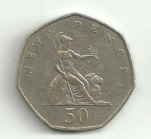 50 Pence Anglie 1969