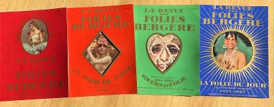 VEĽKÁ ZĽAVA Art Deco: 4 čísla originálne - časopis Folies Bergere