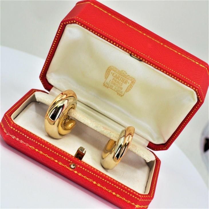 Náušnice Cartier/18 k./28,3 gr./30 mm./Origo box - Zlaté šperky