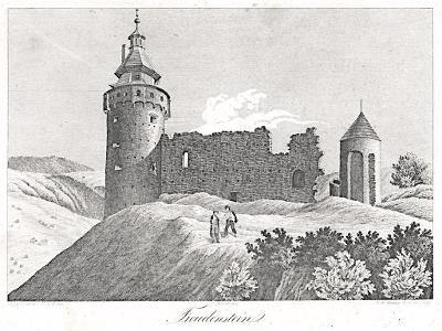 Freudenštejn - Šlikovka, Heber, litografie, 1845