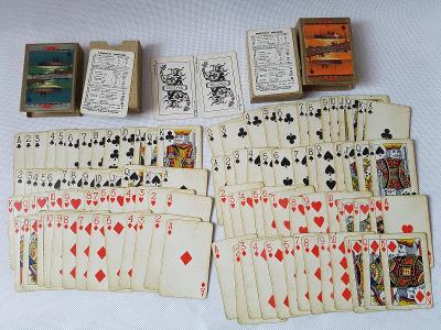 Staré reklamní hrací karty 30léta lodní společnost P&O doprava parník