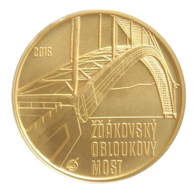 Zlatá mince Žďákovský obloukový most .BK 
