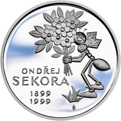 200 Kč Ondřej Sekora 100. výročí narození 1999 PROOF JEN 2682ks!!!!!!!