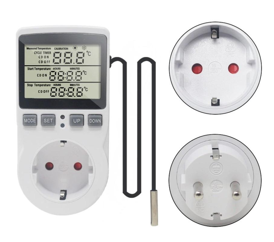 Multifunkční zásuvkový termostat s časovým spínačem KETOTEK3100 !NEW! - Stavebniny