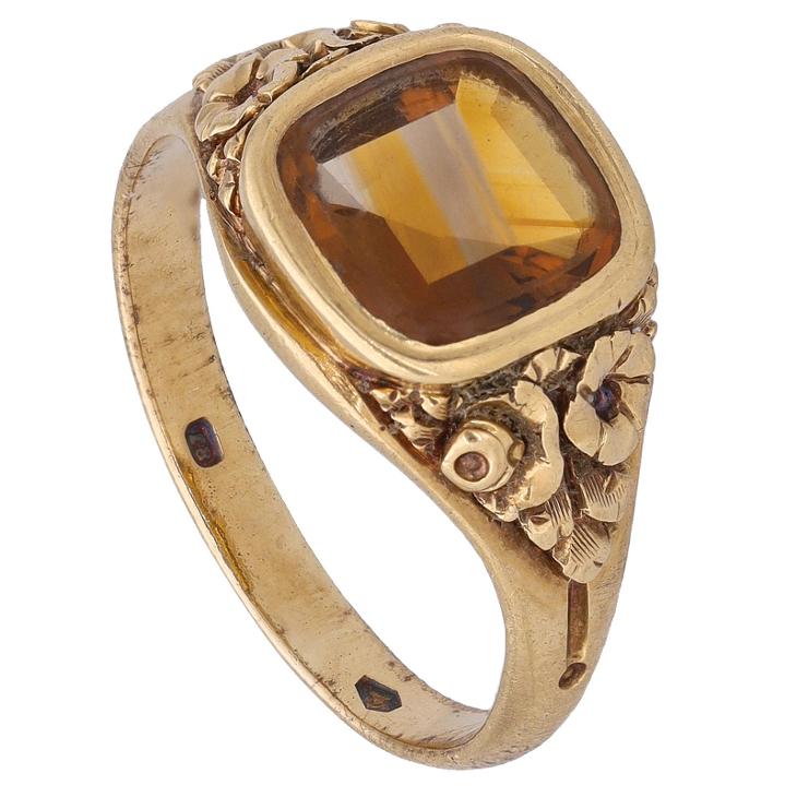 Zlatý starožitný prsten 4,55g 14kt vel.55 000532411213 - Starožitné šperky