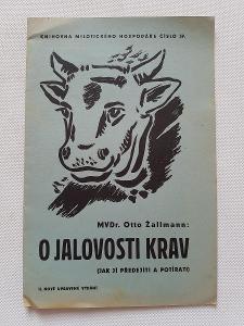 Příručka O jalovosti krav 1938 skotařství hospodářství zemědělství