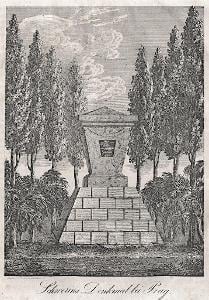 Šterboholy Schwerin pomník, litografie , 1837