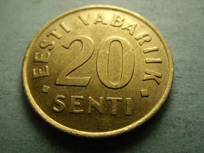 Estonsko - 20 Senti  z roku 1996