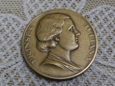 Medaile Prinses Juliana 1936 Signováno Holandsko
