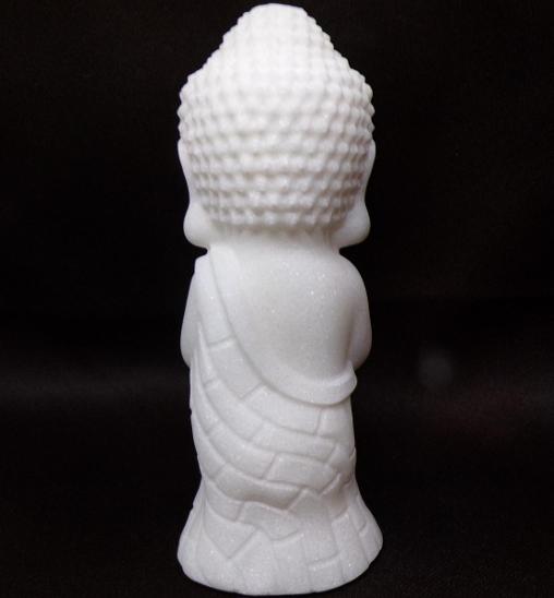 Jadeit Bílý - Soška - Malý Buddha - Přírodní Minerál - 120 mm
