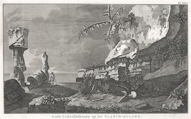 Velikonoční ostrov, mědiryt, 1795 - Staré mapy a veduty
