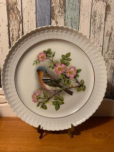 Krásný talíř s ptáčkem, zn. Tirschenreuth 