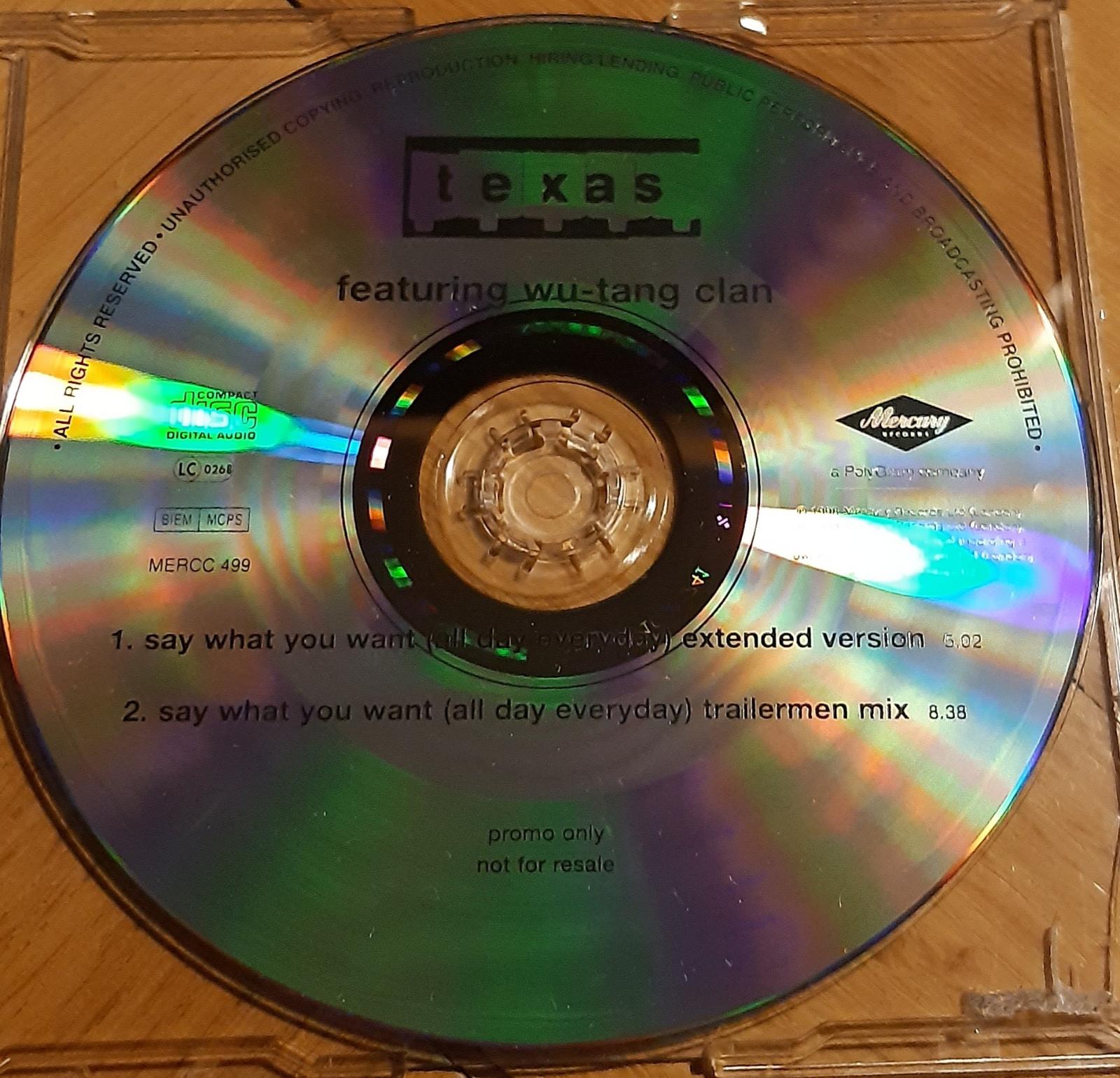 CDS Texas F. Wu-Tang Clan – Say What You Want (1998) !! TOP STAV !! - Hudba