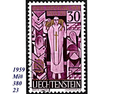 Lichtenštejnsko 1959, papež PIUS XII  /J.W./