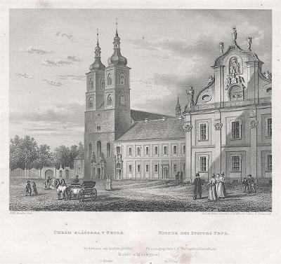 Teplá klášter, Mikovec, oceloryt 1860