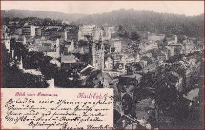 Karlovy Vary (Karlsbad) * pohled na část města * M237