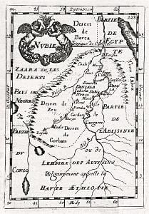 Nubie, Mallet, mědiryt, 1719