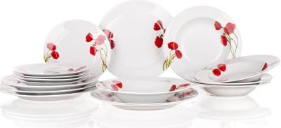 Sada porcelánových talířů Banquet Poppy 18ks- Nekompletní (BC 1099 Kč)