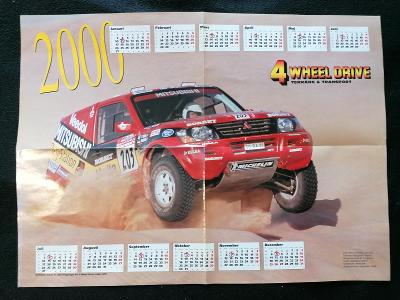 Plakát Dakar Rally 2000 - Mitsubishi Pajero - Jutta Kleinschmidt