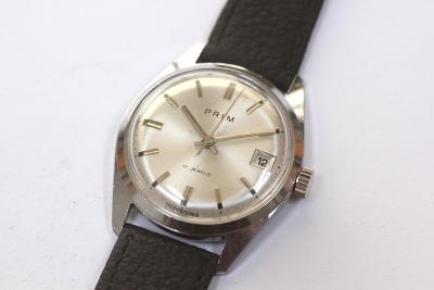 pánské hodinky PRIM 68, stříbrný číselník, společenské