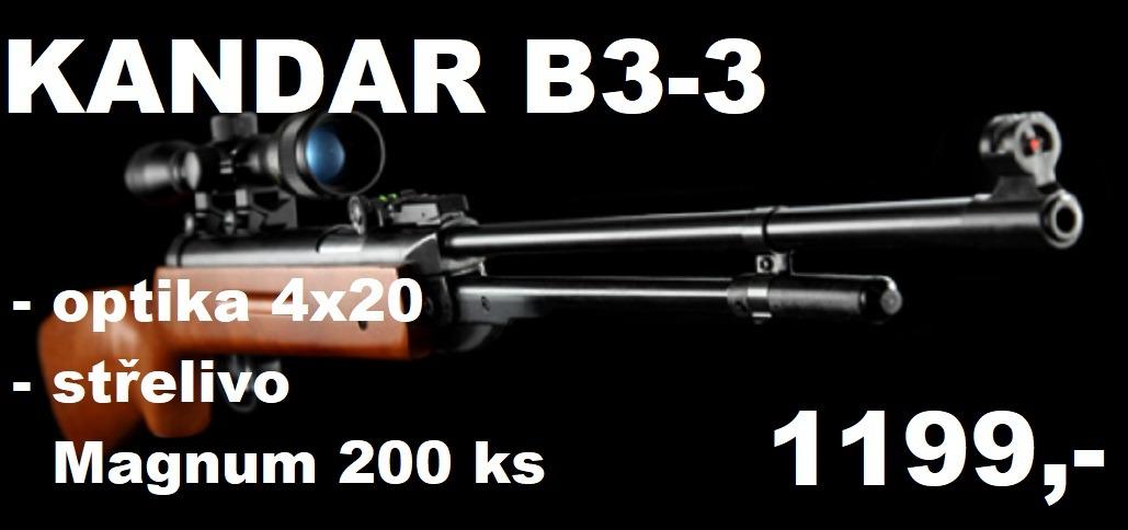 Vzduchovka KANDAR B3-3 (5,5mm) + optika + střelivo *** A K C E *** - Šport a turistika