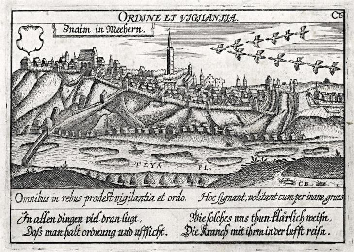 Znojmo, Meissner, mědiryt, 1678 - Antikvariát