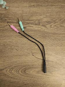 Rozbočovací kabel audio 2x 3.5mm jack