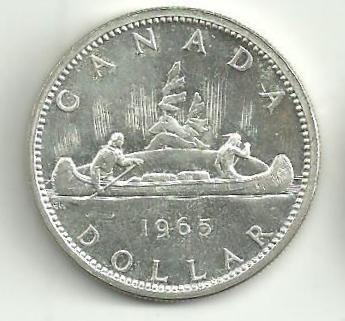 1 Dollar  Kanada 1965 Stříbro