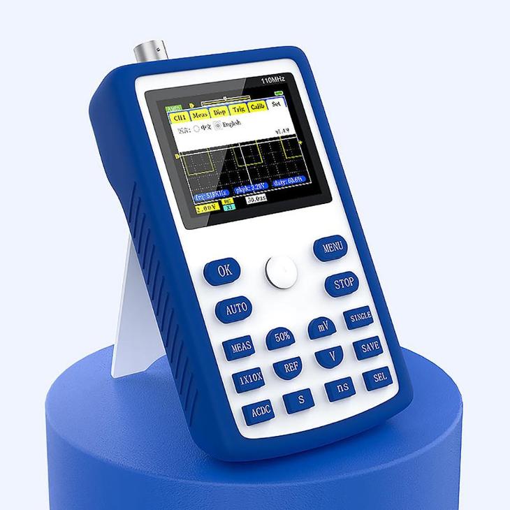 FNIRSI 1C15+ 110MHz / 500MSa/s Kapesní přenosný osciloskop DSO Modrá - Elektro