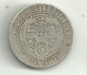 1 Shillng Anglie 1900 stříbro