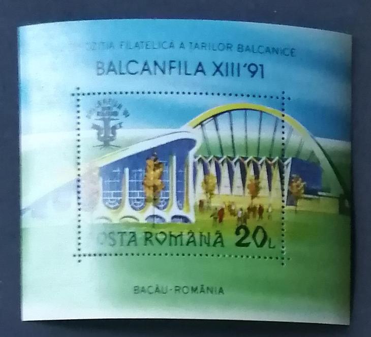 Rumunsko 1991 Bl.264 2€ Výstava BALKANFILA, Architektura