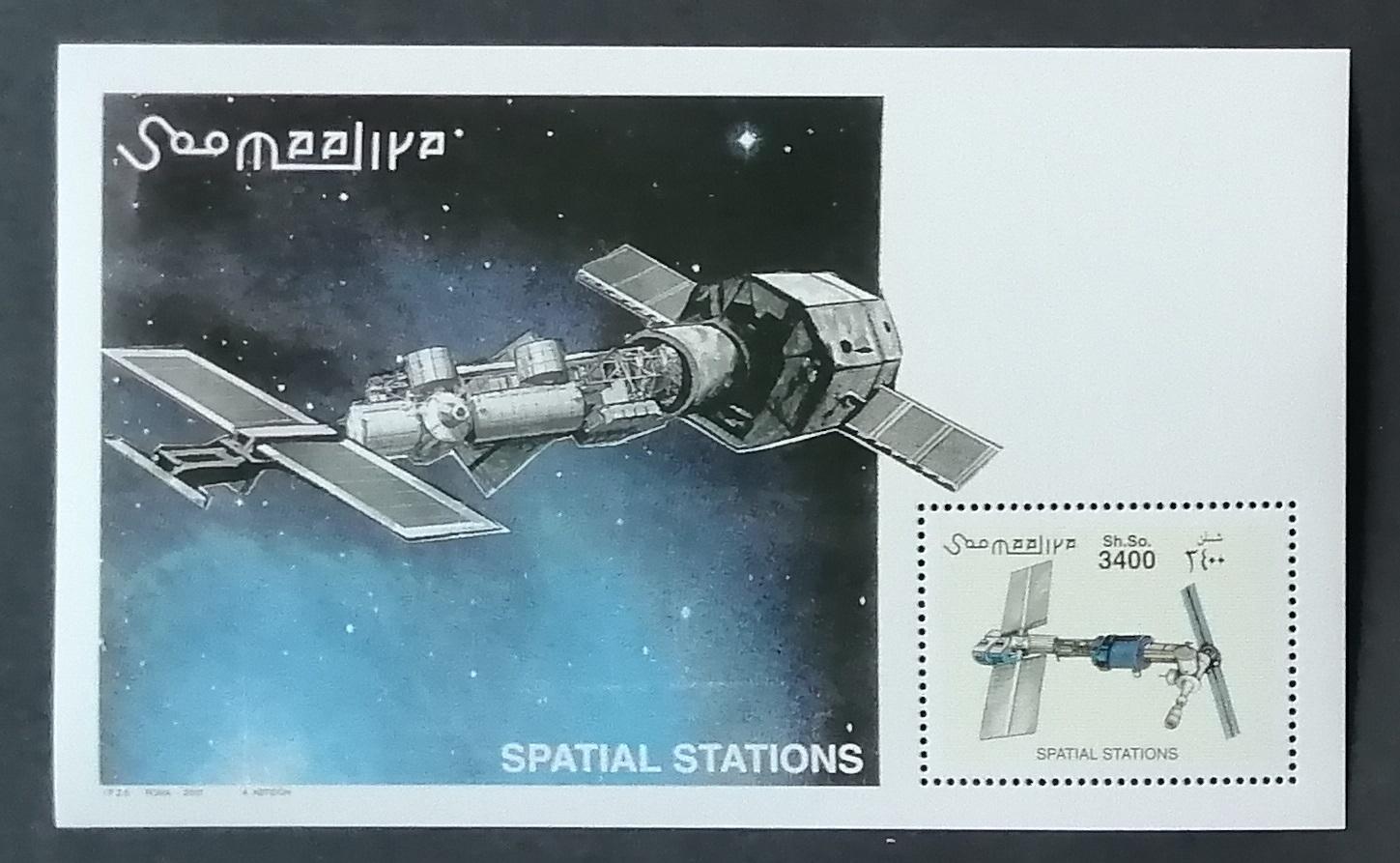 Somálsko 2002 Bl.92 14€ Vesmírnej stanice a kozmos - Známky