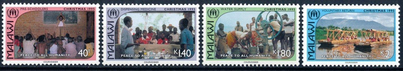 Malawi 1995 **/ Mi. 658-61 , komplet , vánoce , náboženství , /L22/