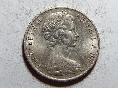 Austrálie 20 Cents 1980 XF č35930