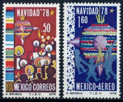 Mexiko 1978 **/ Mi. 1614-5 , komplet , vánoce ,  /L22/