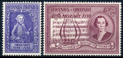 Ruanda-Urundi 1956 **/Mi. 156-7 , komplet , Mozart  , /L22/