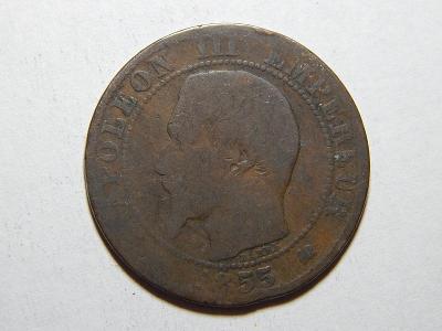 Francie 5 Centimes 1855 K F č35985