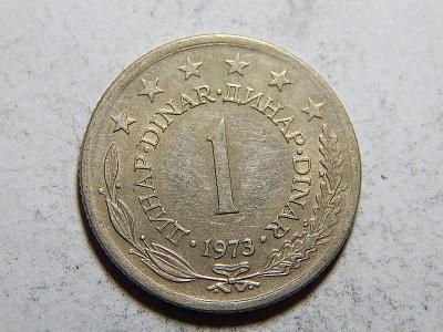 Jugoslávie 1 Dinár 1973 XF-UNC č35718