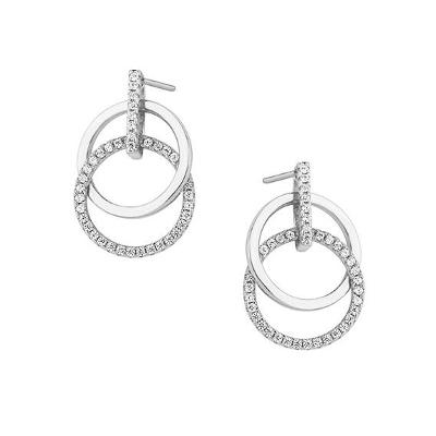 Náušnice stříbro 925/1000 New Ring Cubic zirconia 