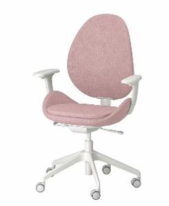 IKEA HATTEFJÄLL Kancelářská židle s područkami, jsvětle hnědo-růžová