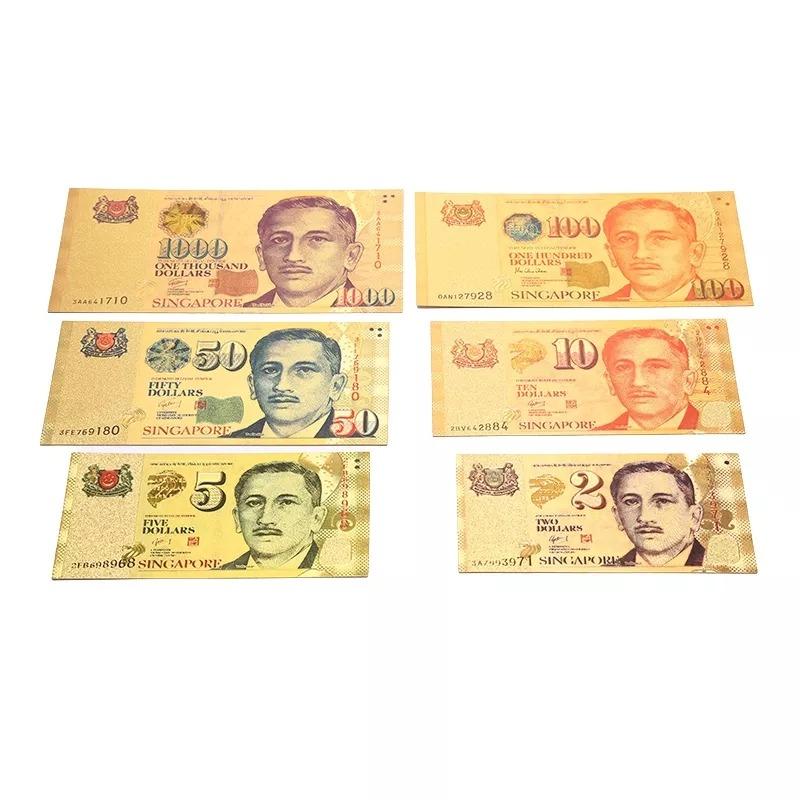 Sada 6ks bankoviek Singapuru (polymér) - Zberateľstvo