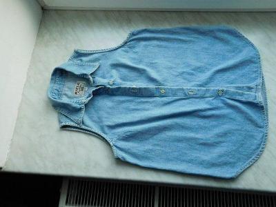 Pěkná riflová košilová halenka bez rukávů zn.RIFLE, vel.S, prsa 92 cm