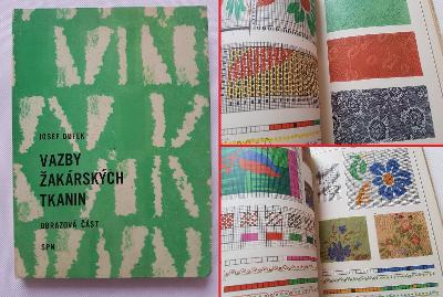 Vazby žakárských tkanin 1967 Dufek design žakár výšivka ornament vzory