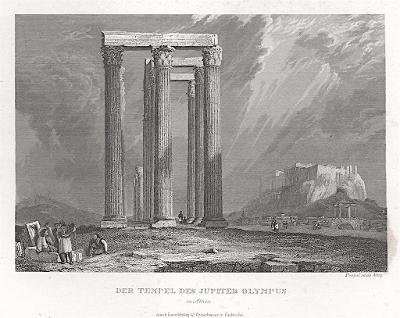Olymp Atheny, oceloryt (1840)