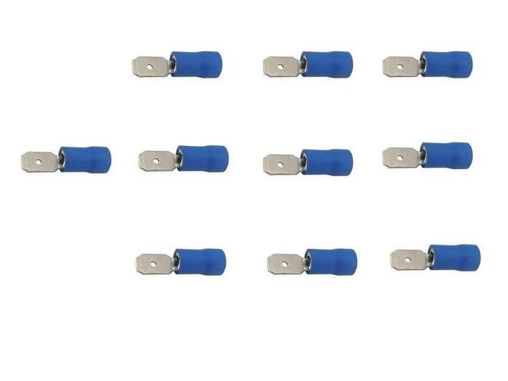 Faston-konektor 4,8mm modrý pro kabel 1,5-2,5mm2 sada 10 ks
