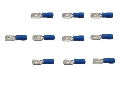 Faston-konektor 6,3mm modrý pro kabel 1,5-2,5mm2  sada 10 ks