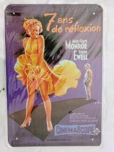 Retro plechová reklamní cedule Marilyn Monroe 20x30 cm