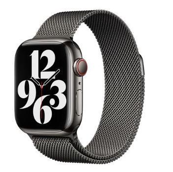Apple Watch řemínek - grafitově šedý milánský tah