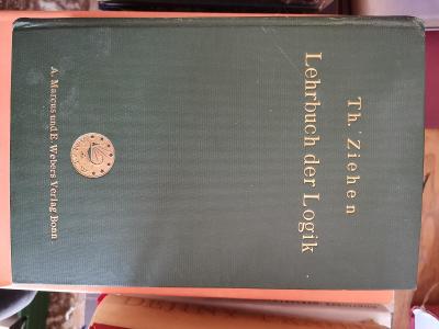 Lehrbuch der Logik, Th. Ziehen, vydáno Bonn 1920
